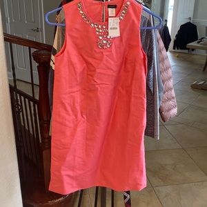 J Crew Crewcuts Coral Dress with rhinestone detailing